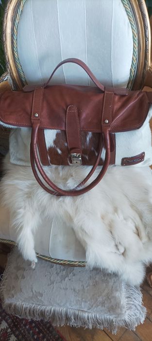 "NINE WEST", висококачествена Естествена кожа Голяма дамска чанта