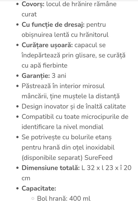 Automat de hrană pisici