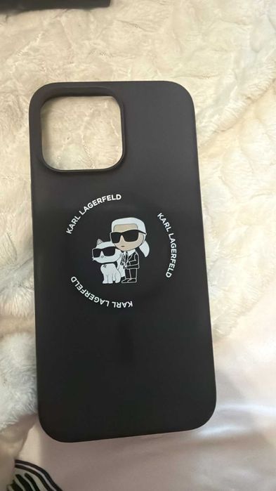 Husă iPhone 16 Pro Max Karl Lagerfeld Silicone MagSafe Black+cutia originala