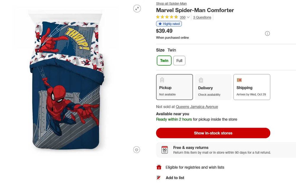 Человек-паук одеяло Marvel Spider-Man