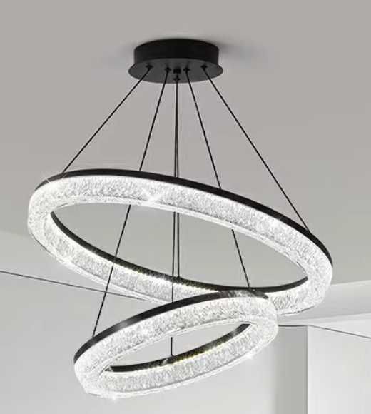 Стилни LED Полилеи пендели с 2 или 3 кристални ринга. Топ цени