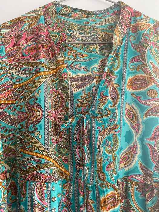Rochie turcoaz, nou, S/M, pana la genunchi