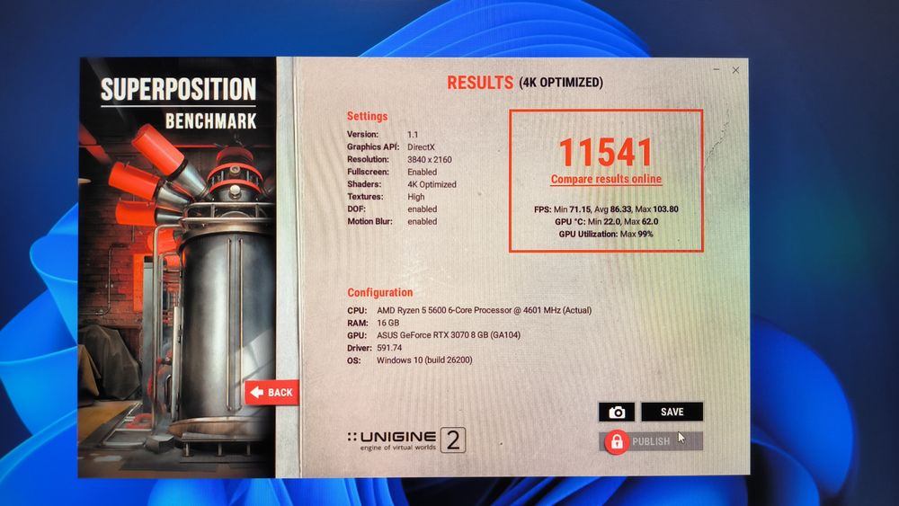 PC Gaming Ryzen 5 5600/RTX3070/16GB RAM/500GB SSD/1200W Gold/Acvariu