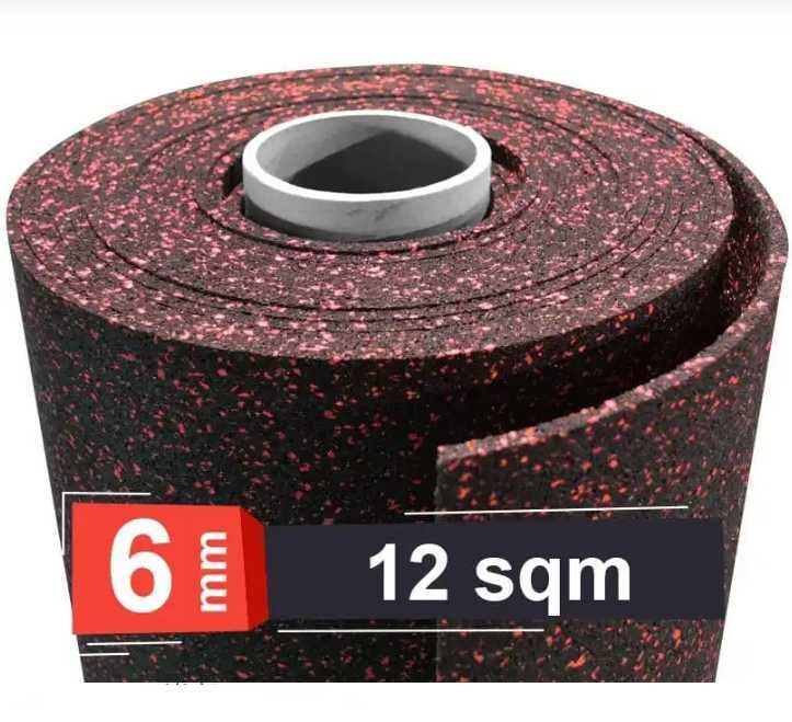 Фитнес Настилка на Ролка 12 кв.м. | 6 мм - Гумени Настилки