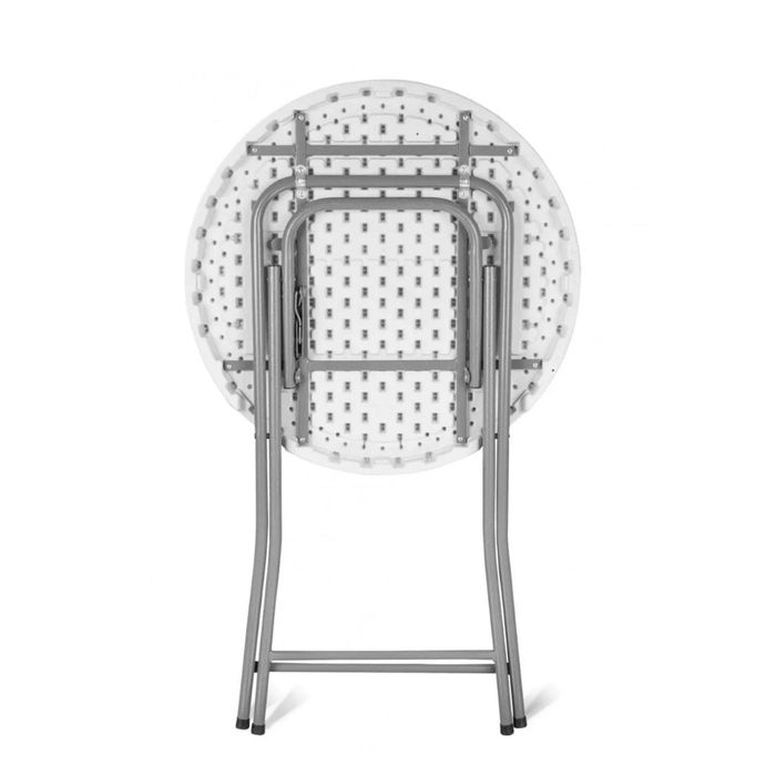 Masă cocktail pliabilă Debbie, 110 cm, cu Husă Albă + CADOU Husă Neagă