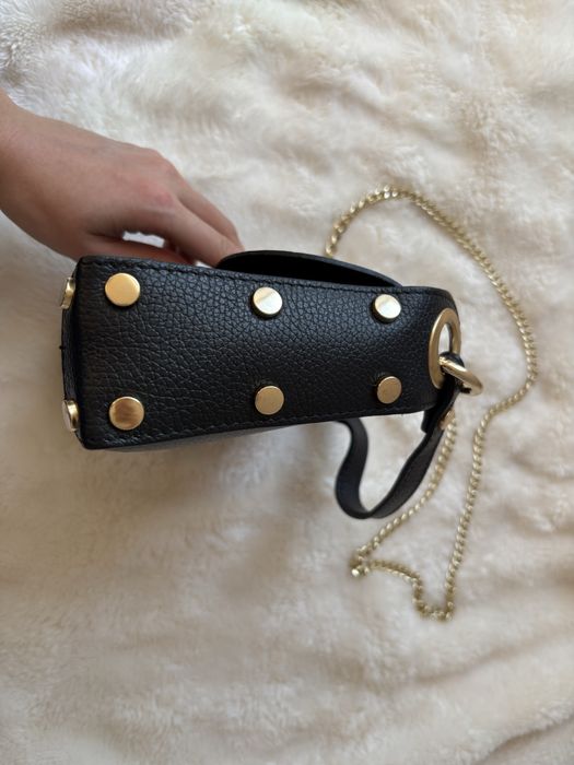 Дамска чанта Vera Pelle естествена кожа пчела (черно)