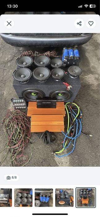 Саббуфер,Динамики,проводка,Усилок, моноблок,