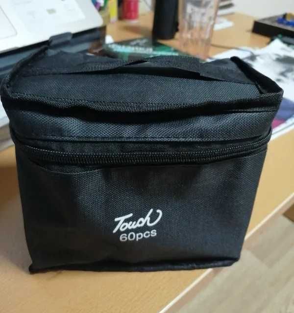 Комплект 80 бр. двустранни цветни маркери с тънък и дебел писец