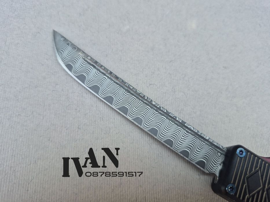 Японски автоматичен нож Shogun OTF от дамаска стомана VG10