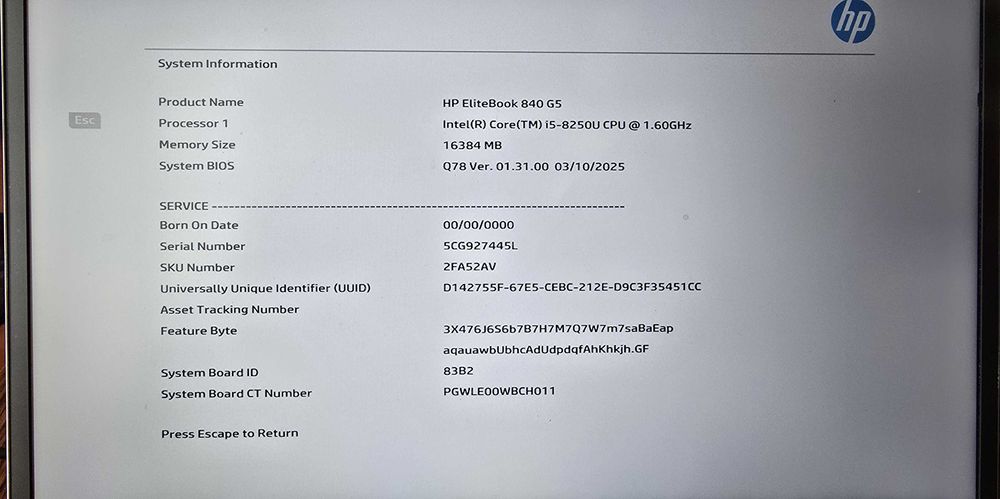 Лаптоп HP EliteBook 840 G5 - 14" Intel Core i5
