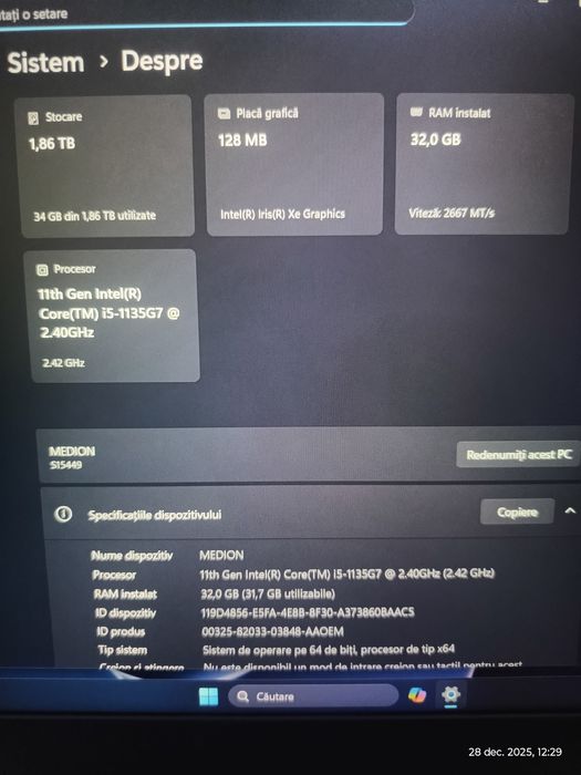 De Vânzare: Laptop MEDION Akoya S15449 S15449 – Performanță de T