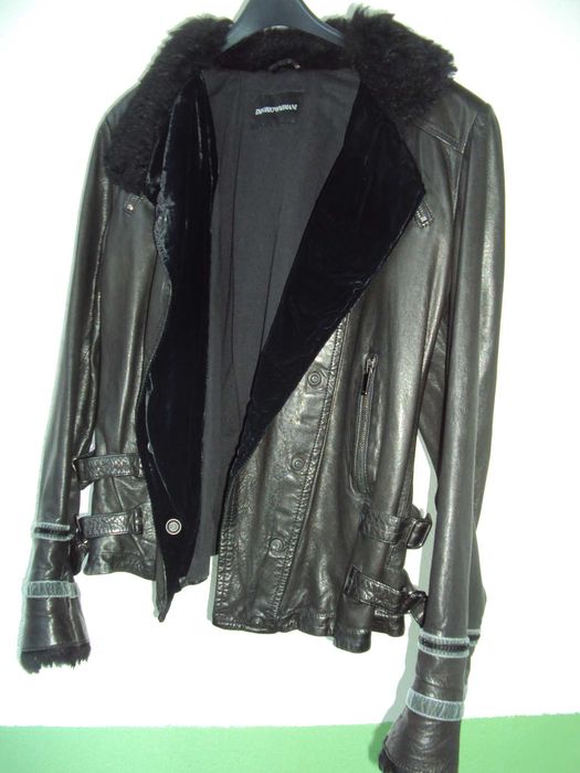 Дамско яке кожено EMPORIO ARMANI