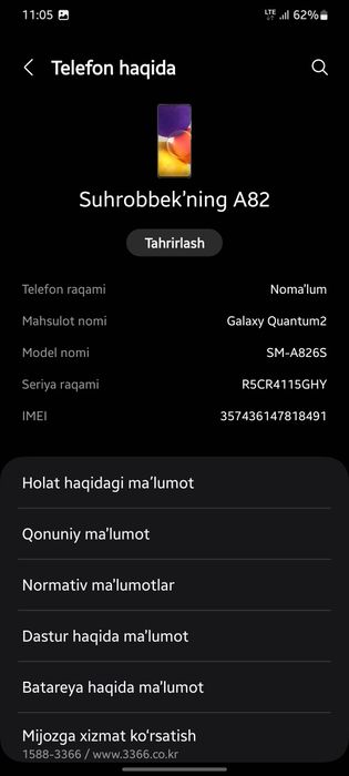 Samsung galaxy A82