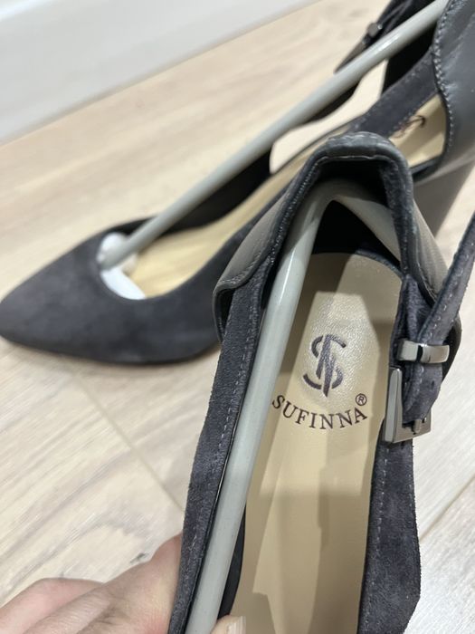 Туфли нат замша + нат кожа 38 разм