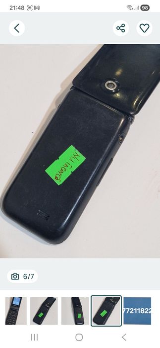 Telefon cu clapeta pentru piese.  Nu incarca