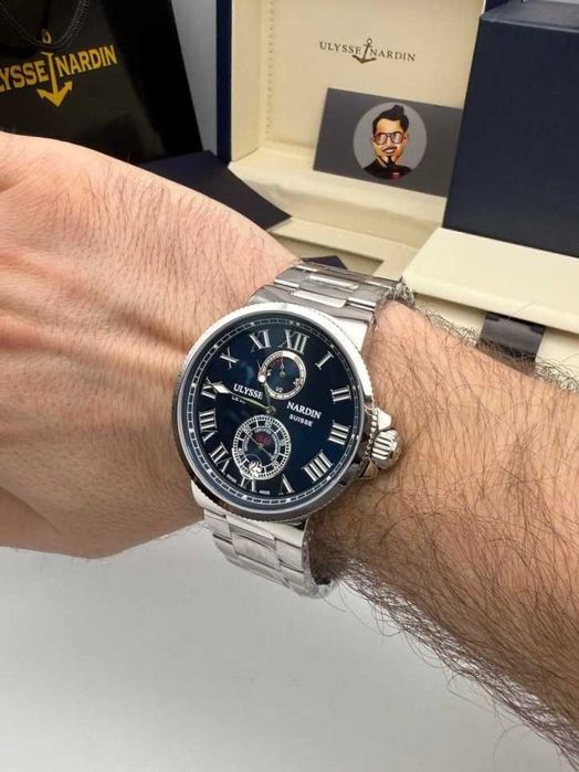 ulysse nardin lelocle сребристо/синьо