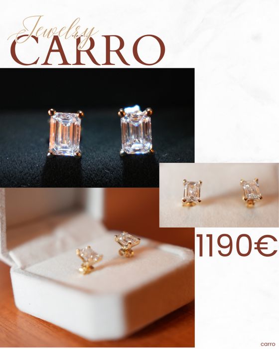 Cercei Aur Galben 14K Diamante Lab Grown