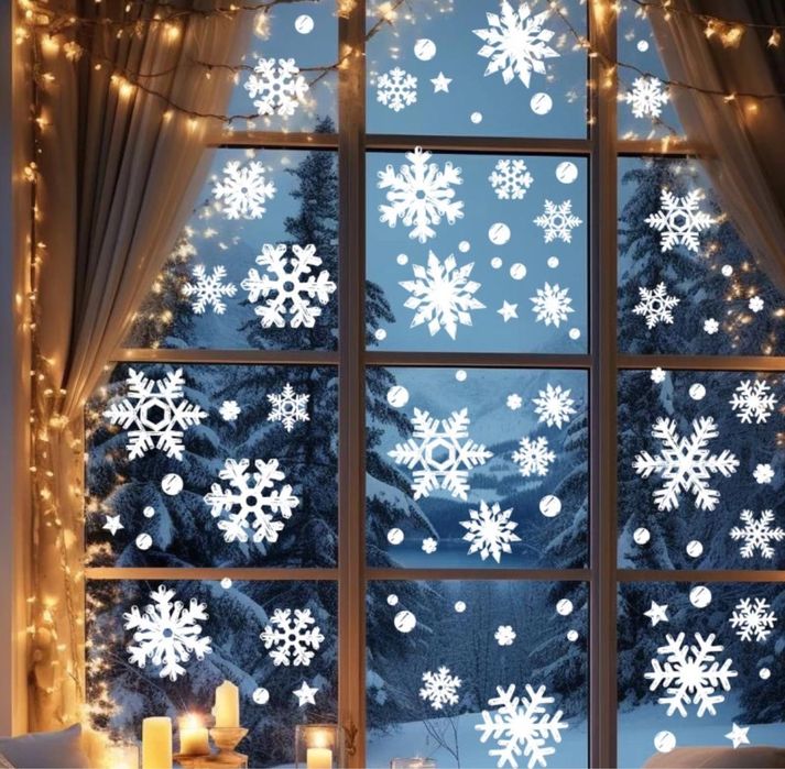 Снежинки для окон