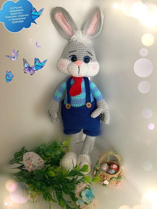 Плетени играчки зайчета