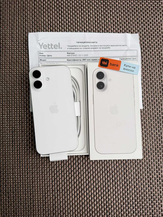 НОВ! 36M ГАРАНЦИЯ! iPhone Лизинг от 30Е/мес 256GB White бял изплащане