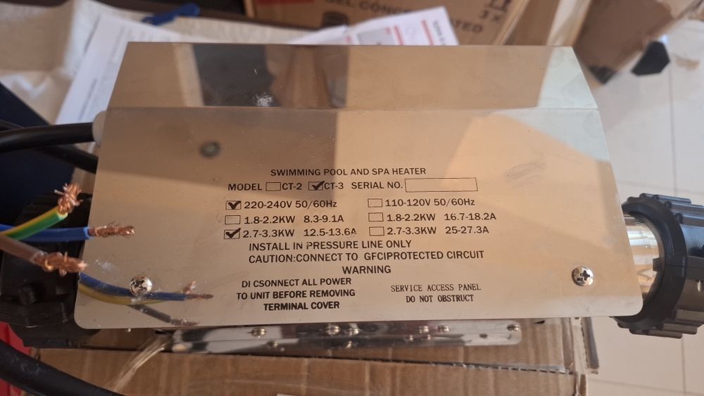 Чисто нов Електрически Нагревател за Басейн и Джакузи (3kW)