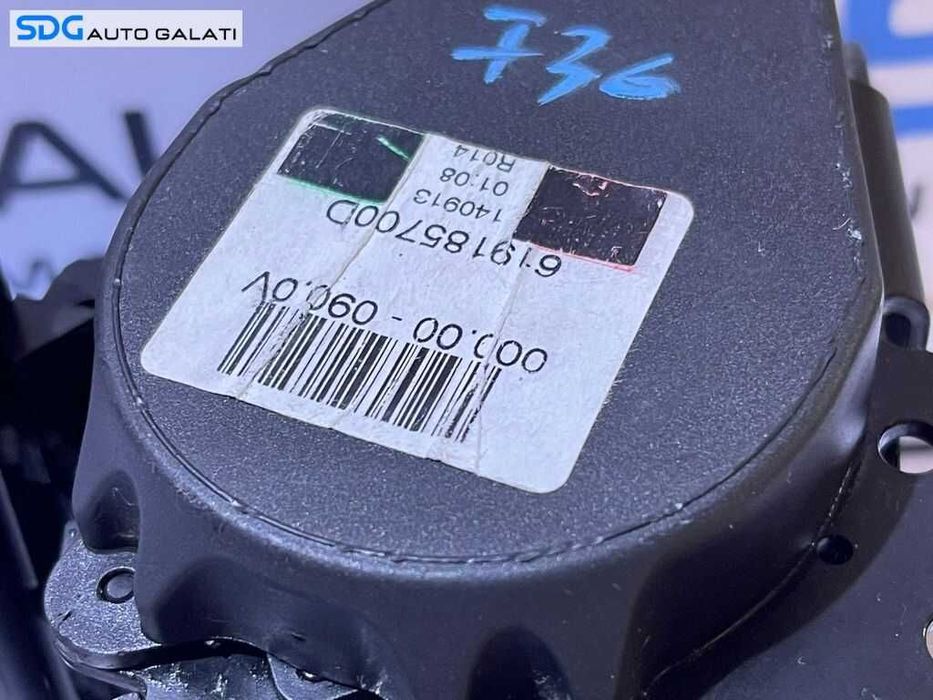 Centura Siguranta Bancheta Spate Centru Mijloc BMW Seria 3 F30 F31 F80 2011 - 2019 Cod 619185700D
