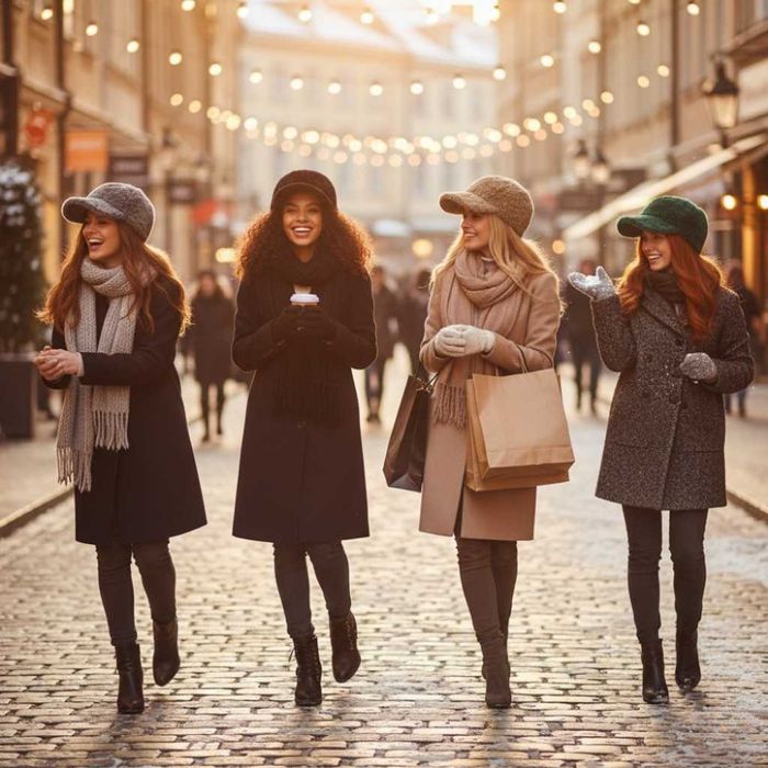 Топла дамска шапка с козирка - пухкав зимен комфорт