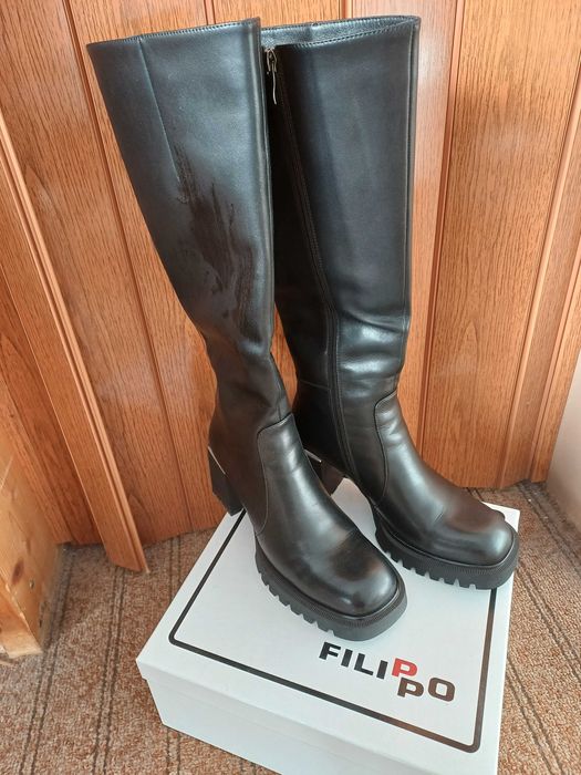 Нови ботуши FILIPPO естествена кожа ,номер 40 ,носени само 2 часа