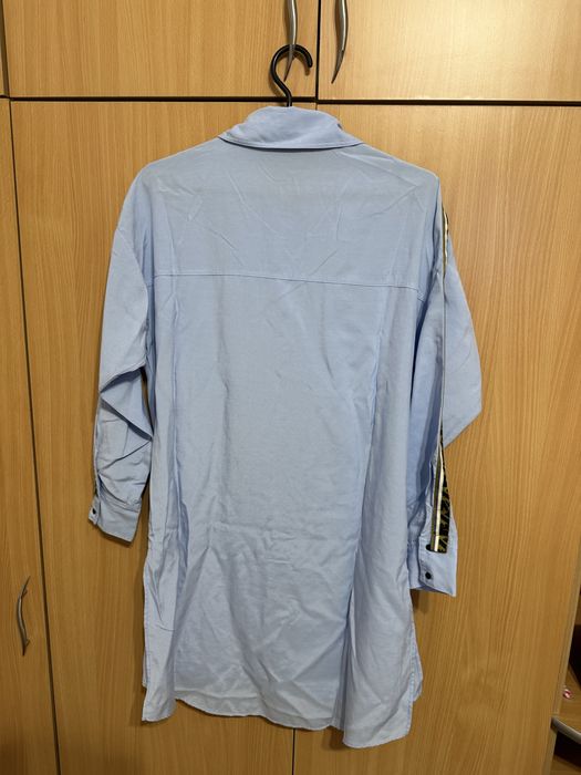 Cămașă lungă Zara Basic - Bleu - Mărimea XS