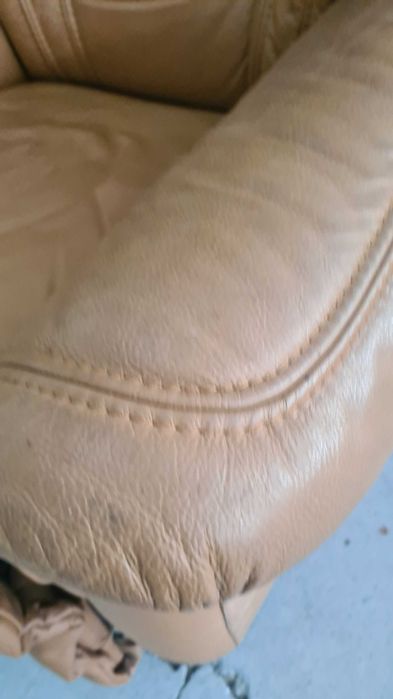 кожен диван 3+1 внос от Европа