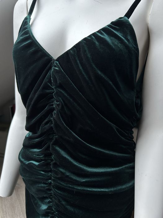 Rochie catifea verde smarald