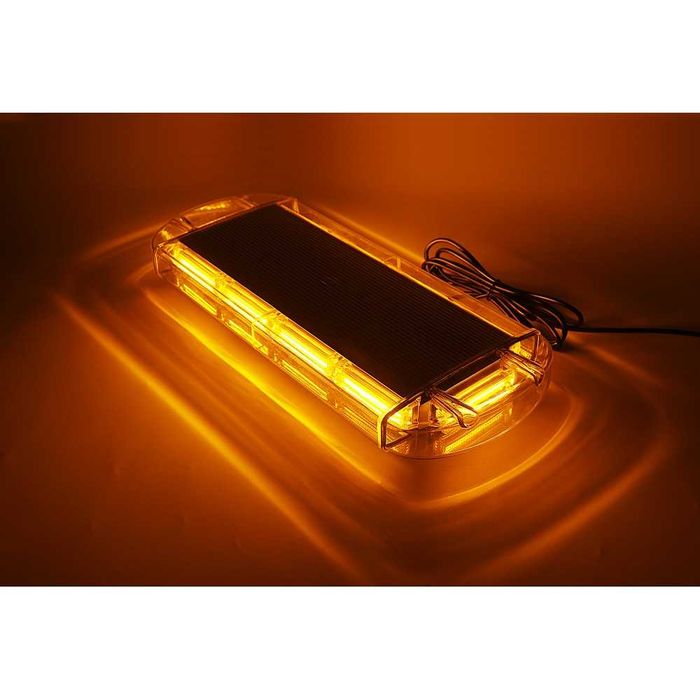 Mini rampa girofar galben cu led Cob si prindere cu magnet