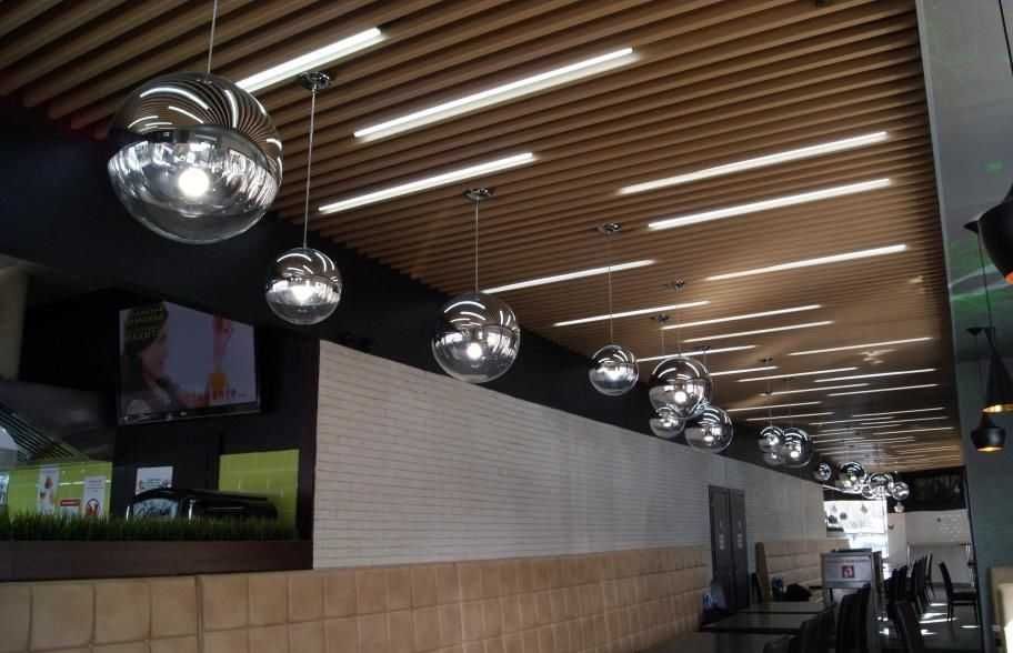 Потолок Армстронг Грилято Речный рейкали подвесной клеточний квадратик