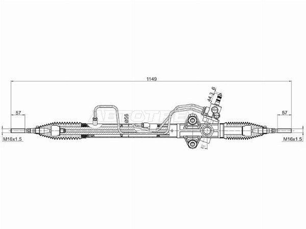 Рейка рулевая Mitsubishi L200