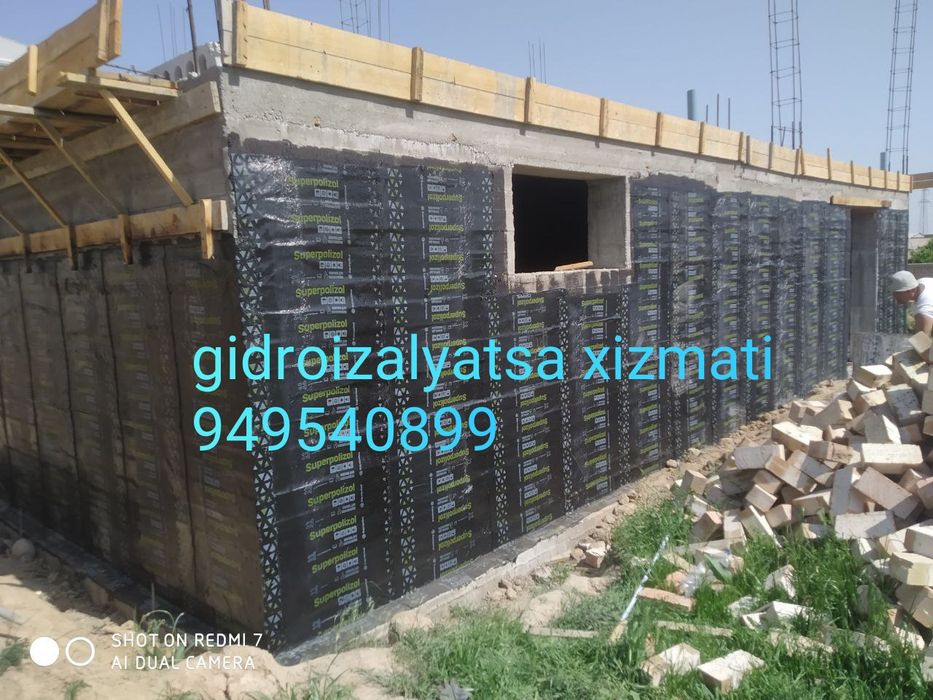 Gidro izalatsiya xizmati Гидроизоляция фундамента