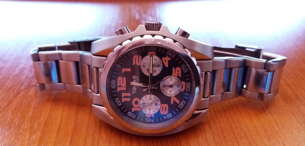 Ceas cronograf cu cuart vintage Breil Tribe TV0103, otel inoxidabil