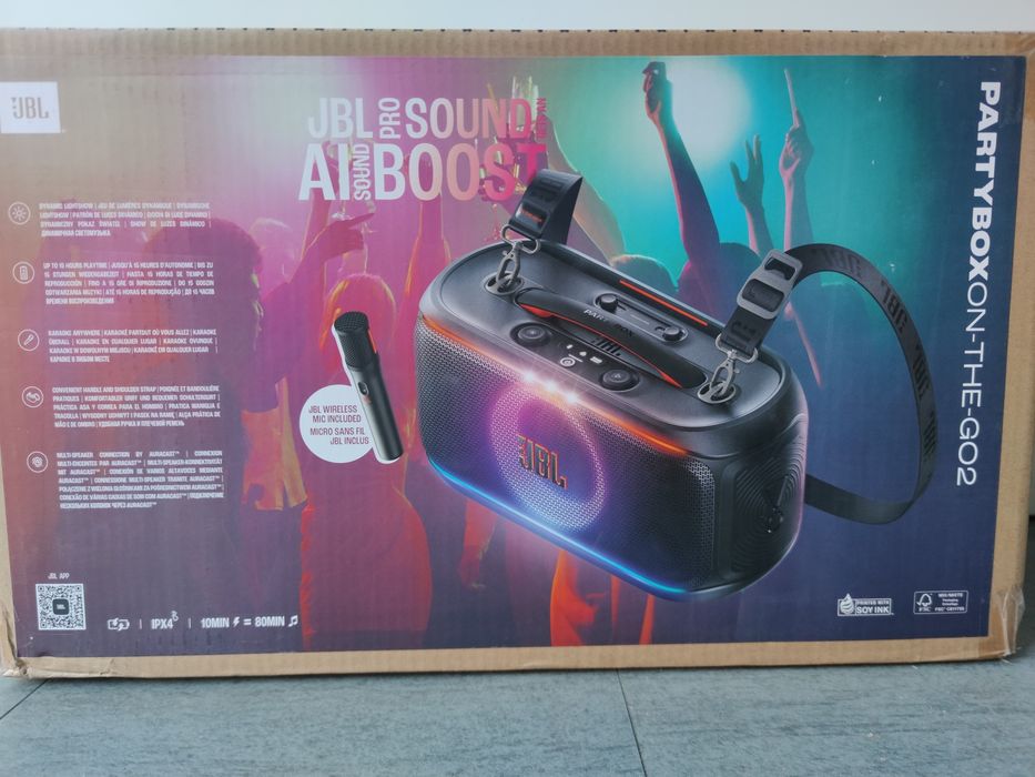 JBL Speaker Portatile Partybox On The Go2 120 BT IPX4 100W Black  Безжична тонколона