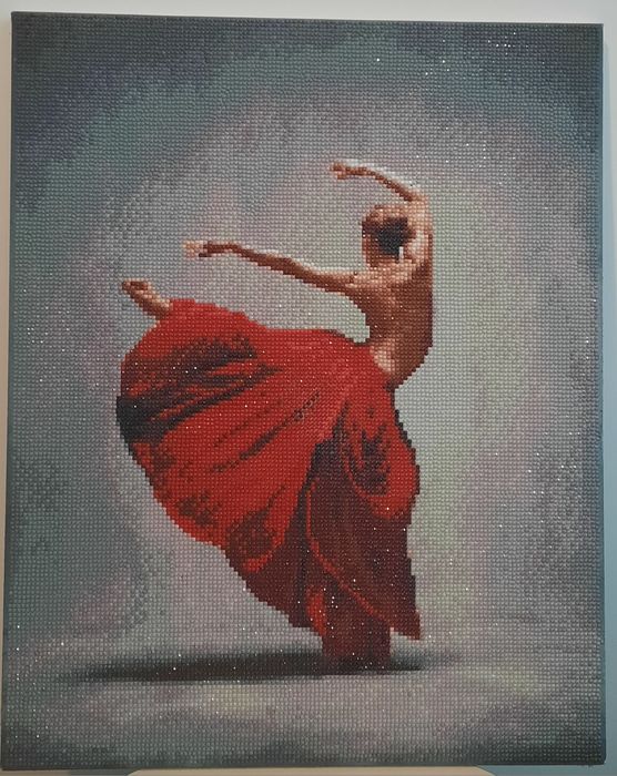 Tablou  modern si deosebit ,cu diamante, pe șasiu
