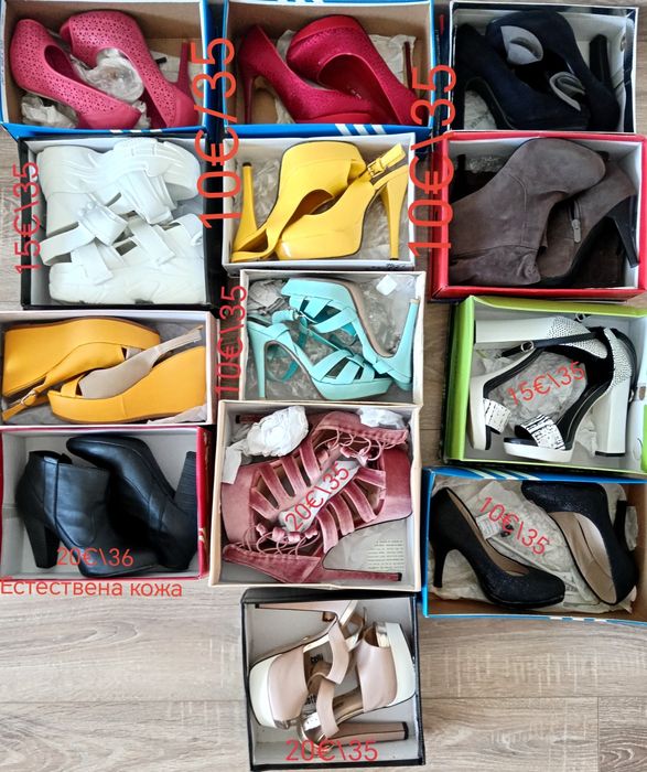 Дамски обувки с ток 35 номер