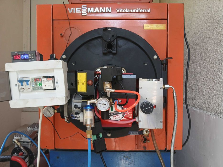 Ново: Чугунен котел VIESMANN 47 KW (+горелка) на отработено масло