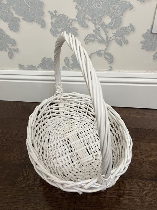 Корзина 35*28*11 см плетеная белая подарочная