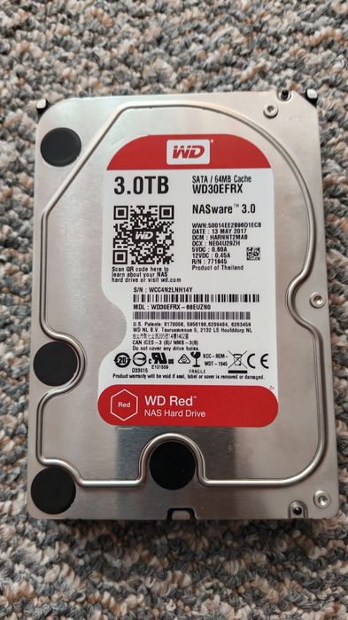 Hdd Western digital red 3 t