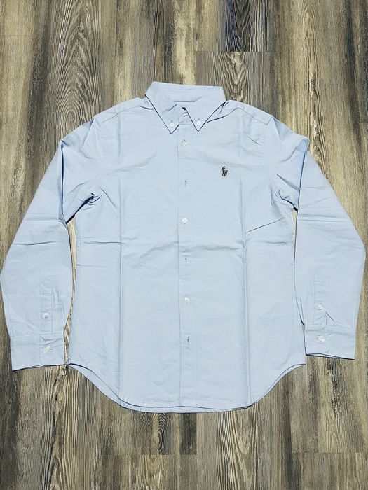 Camasa Ralph Lauren alba si albastru marime S