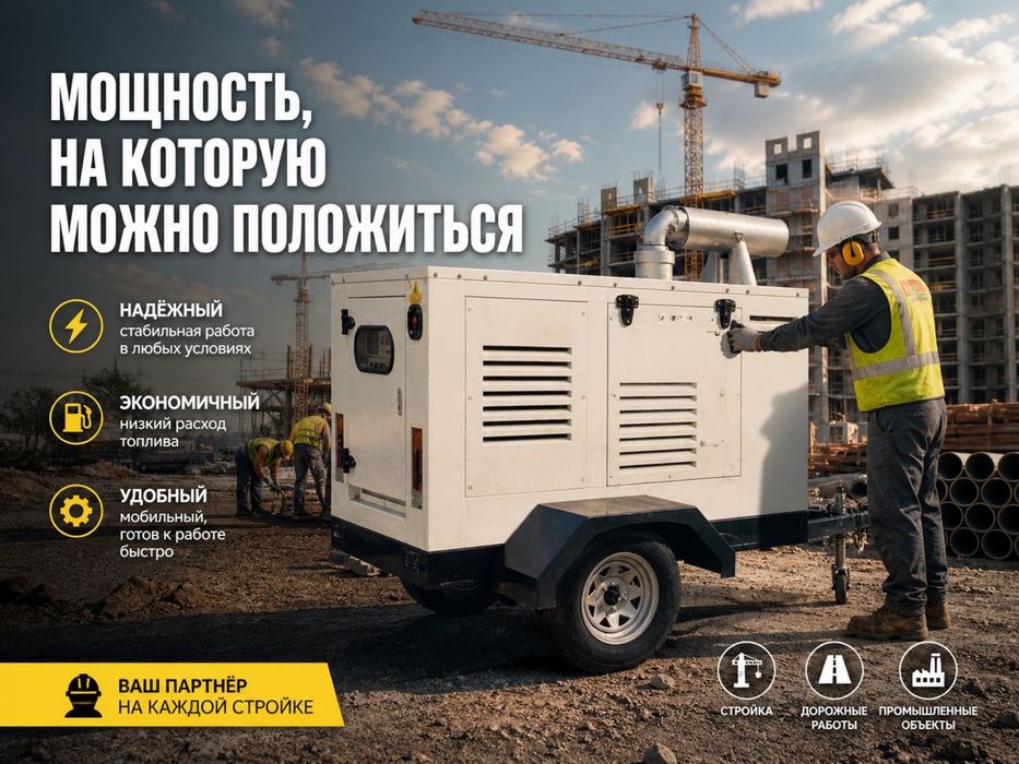 Генератор для сварки ,генератор 380в, Дизельный генератор для стройки,