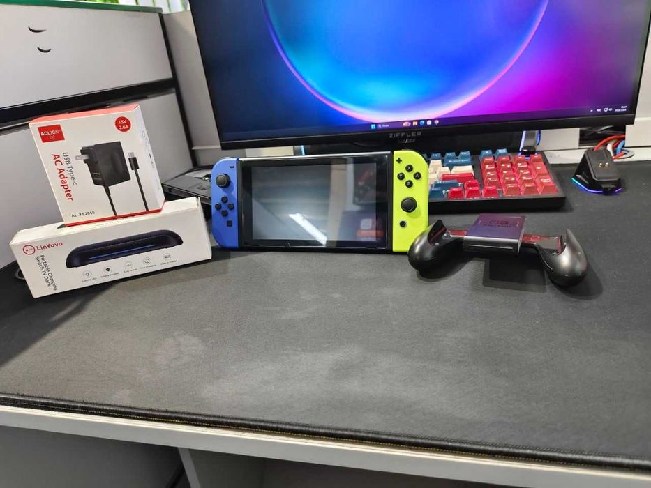 Nintendo switch 2 ревизия чипован + 512 гб карта памяти игры записаны