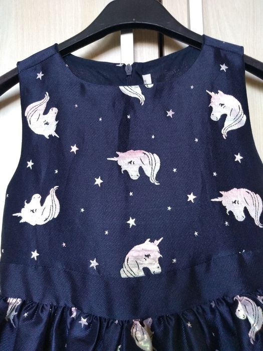 Официална рокличка със еднорог 3-4г