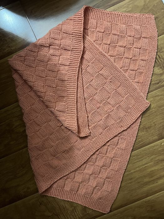 Детский плед ручной вязки. Х/б (Турция)