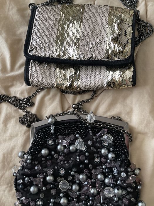 Musette incaltaminte  piele vitel/ guess geanta lac/saten roz medie