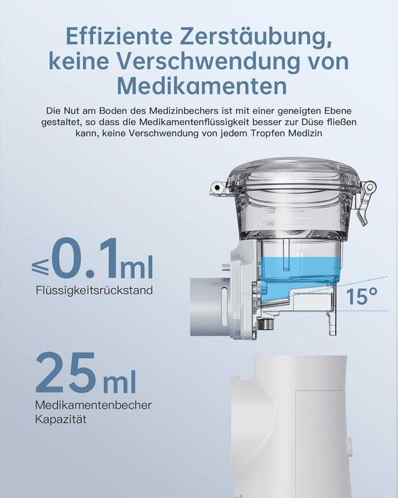 НОВ! Преносим инхалатор (небулизатор), тих, компактен, за деца и възра