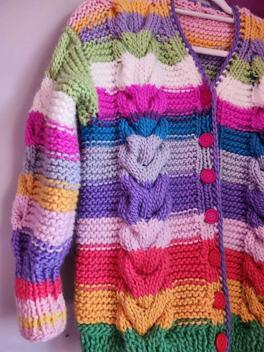 Cardigan lana handmade